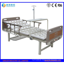 Aluminum-Alloy Guardrail Double-Crank Manual Medical Instrument Hospital Beds